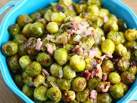 Spruitjes met scharrel spekjes